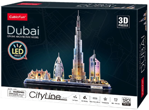 Afbeelding van het spelletje 3D Puzzel - Dubai LED (182 stukjes)