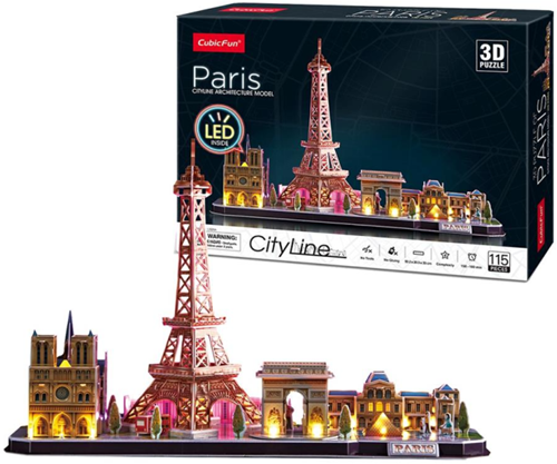 3D Puzzel - Paris LED (115 stukjes)-3