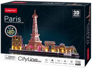 Afbeelding van het spel 3D Puzzel - Paris LED (115 stukjes)