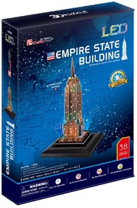 Afbeelding van het spel 3D Puzzel - Empire State Building LED (38 stukjes)