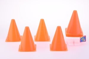 Sportline Oranje Pionnen 18Cm 4 Stuks sportline kopen in de aanbieding