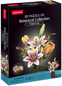 CubicFun Tulp & Lelie 3D Puzzel Kamerplant (103 stukjes)
