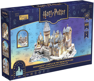 CubicFun Harry Potter Hogwarts Castle Snow LED 3D Puzzel (202 stukjes)