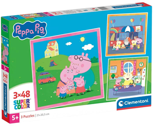Clementoni Peppa Pig Puzzel (3x48 stukjes)