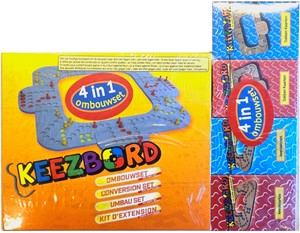 Afbeelding van het spelletje Keezbord 4-in-1 Ombouwset Kunststof (Inclusief Spelkaarten)