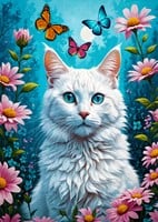 White Cat Puzzel (1000 stukjes)-2
