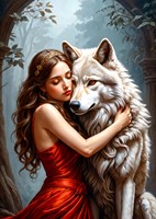 Lady and the Wolf Puzzel (1000 stukjes)-2