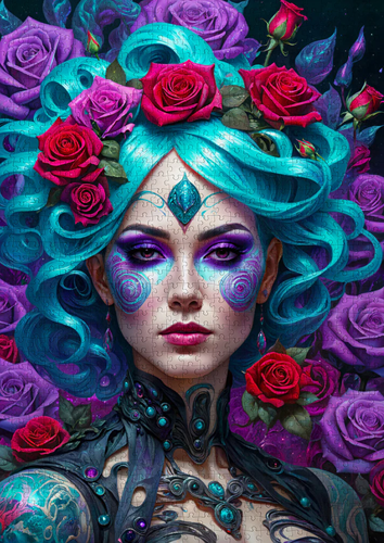 Gothic Flowers Portrait Puzzel (1000 stukjes)-2