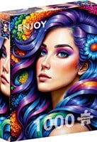 Rainbow Flower Portrait Puzzel (1000 stukjes)
