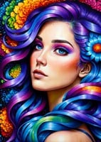 Rainbow Flower Portrait Puzzel (1000 stukjes)-2