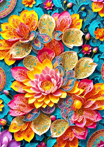 Elegant Waterlilies Puzzel (1000 stukjes)-2
