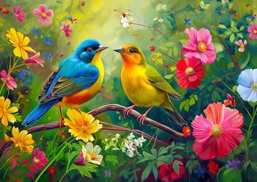 Lovebirds Duet Puzzel (1000 stukjes)-2