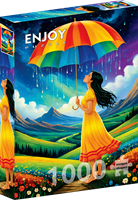 Rainbow Umbrella Puzzel (1000 stukjes)