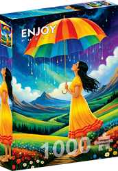 Rainbow Umbrella Puzzel (1000 stukjes)