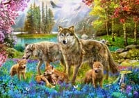 Spring Wolf Family Puzzel (1500 stukjes)-2