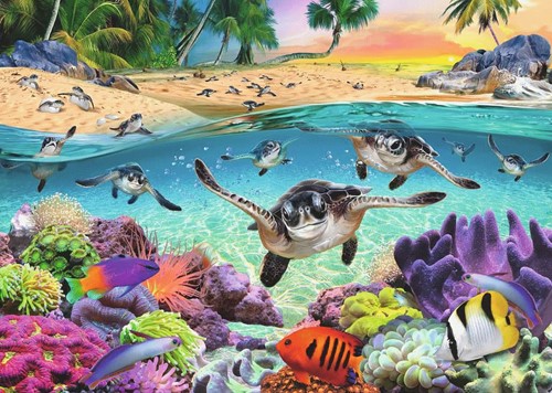 Baby Zeeschildpadden Puzzel (500 XL stukjes)-2