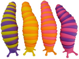 Afbeelding van het spelletje Fidget Slak (paars / geel)