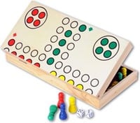 Houten Ludo Spel (Opklapbaar)-3