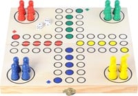 Houten Ludo Spel (Opklapbaar)-2