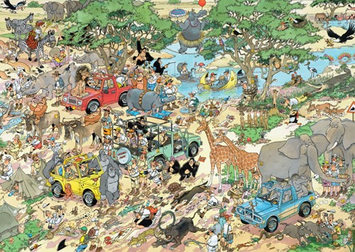 Jan van Haasteren - Safari/Storm Puzzel 2 in 1-2