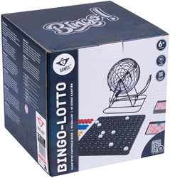 Lottomolen Zwart Metaal 90 ballen (13,5cm) (doos beschadigd)