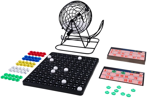 Lottomolen Zwart Metaal 90 ballen (13,5cm) (doos beschadigd)-2