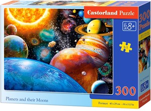 Thumbnail van een extra afbeelding van het spel Planets and their Moons Puzzel (300 stukjes)