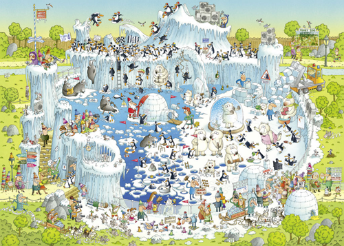 Funky Zoo - Polar Habitat Puzzel (1000 stukjes)-2