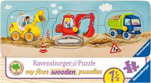 Afbeelding van het spelletje De kleine Bouwplaats Puzzel (3 stukjes)