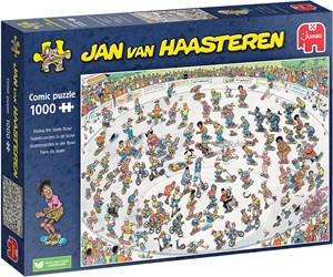 Jan van Haasteren - Skateboarden In De Bowl Puzzel (1000 Stukjes)