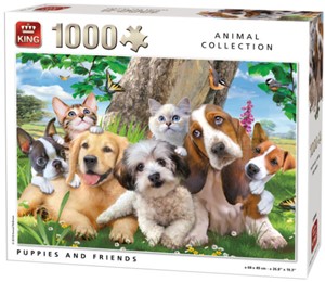 Afbeelding van het spelletje Puppies and Friends Puzzel (1000 stukjes)
