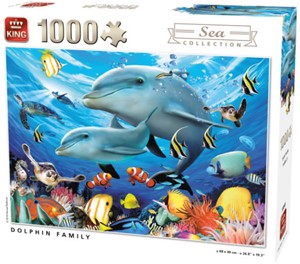 Afbeelding van het spelletje Dolphin Family Puzzel (1000 stukjes)