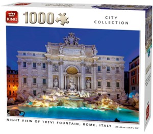 Afbeelding van het spel Night View of Trevi Fountain, Rome Puzzel (1000 stukjes)