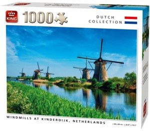 Afbeelding van het spelletje Windmills at Kinderdijk Puzzel (1000 stukjes)