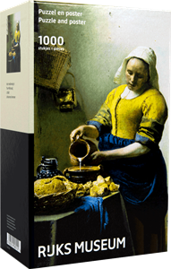 Afbeelding van het spelletje Het Melkmeisje - Johannes Vermeer Puzzel (1000 stukjes)
