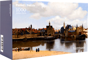 Afbeelding van het spelletje Gezicht op Delft - Johannes Vermeer Puzzel (1000 stukjes)