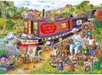 Janice Daughters- Canal Boat Blooms Puzzel (500XL stukjes)-2