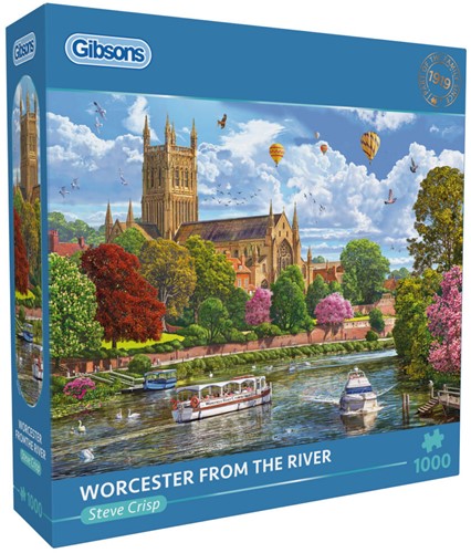 Steve Crisp - Worcester from the River Puzzel (1000 stukjes)