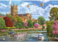 Steve Crisp - Worcester from the River Puzzel (1000 stukjes)-2