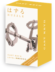 Mini Huzzle Cast Puzzle - Key II Silver (level 2)