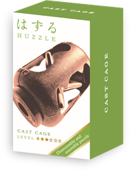 Mini Huzzle Cast Puzzle - Cage Antique Copper (level 3)