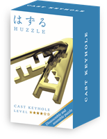 Mini Huzzle Cast Puzzle - Keyhole Gold (level 4)