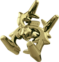 Mini Huzzle Cast Puzzle - Elk Gold (level 5)-2