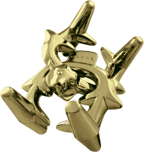 Mini Huzzle Cast Puzzle - Elk Gold (level 5)-2