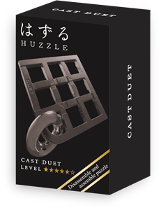 Huzzle Mini  Cast Puzzle - Duet Black (level 5)