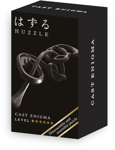 Mini Huzzle Cast Puzzle - Enigma Black (level 6)