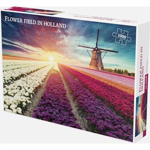 Afbeelding van het spelletje Flower Field In Holland Puzzel (1000 stukjes)