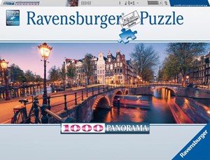 Afbeelding van het spel Avond in Amsterdam Panorama Puzzel (1000 stukjes)