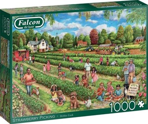 Afbeelding van het spelletje Falcon - Strawberry Picking Puzzel (1000 stukjes)