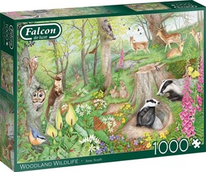 Afbeelding van het spel Falcon - Woodland Wildlife Puzzel (1000 stukjes)